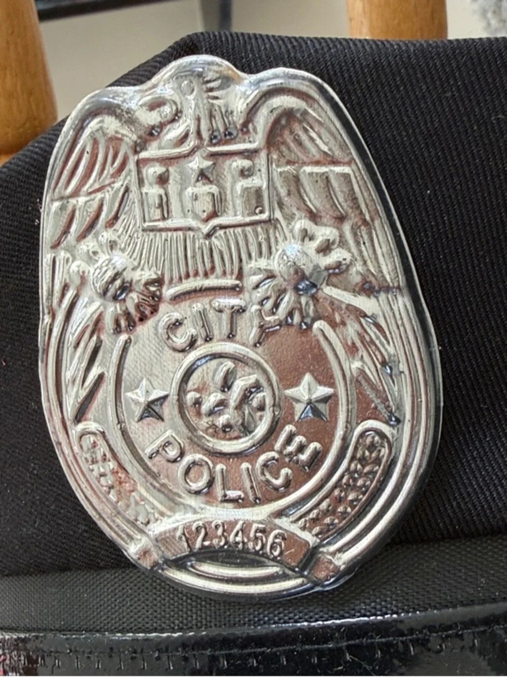 Halloween Police-Style Cap with Badge